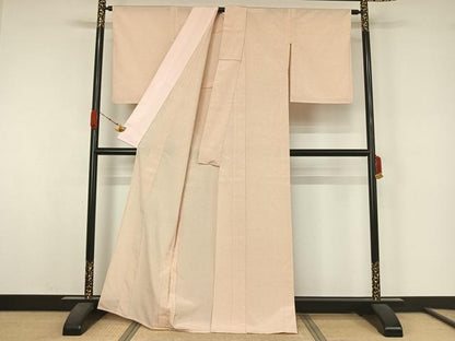 平和屋着物▽本塩沢　単衣　蚊絣　正絹　逸品　AABK3680jh