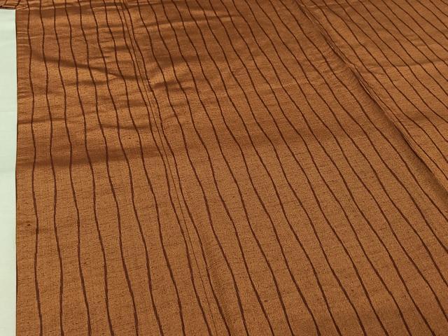 平和屋着物▽上質な紬　単衣　立涌文　正絹　逸品　AABK3685jh