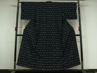 平和屋着物▽綿琉球　単衣　綿　逸品　AABK3687jh