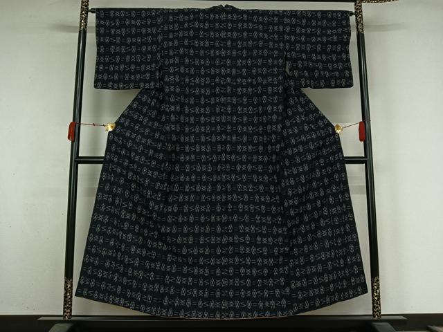 平和屋着物▽綿琉球　単衣　綿　逸品　AABK3687jh