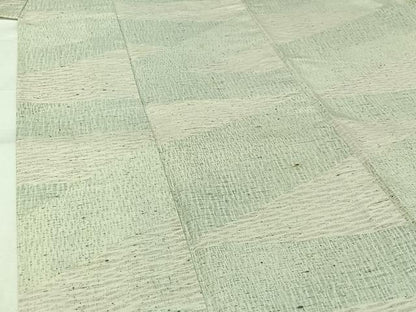平和屋着物▽上質な紬　単衣　横段文　正絹　逸品　AABK3689jh