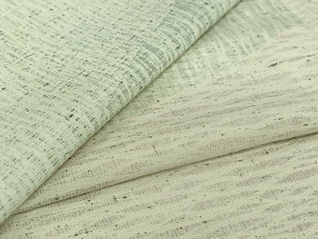 平和屋着物▽上質な紬　単衣　横段文　正絹　逸品　AABK3689jh