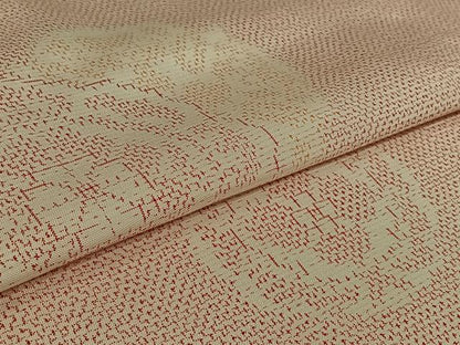 平和屋着物▽上質な紬　単衣　正倉院花文　正絹　逸品　AABK3692jh