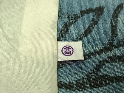 平和屋着物▽上質な小紋　単衣　枝葉文　鳥　高島屋扱い　正絹　逸品　AABK3697jh