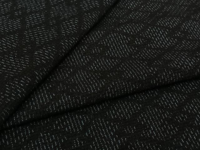 平和屋着物▽上質な紬　単衣　幾何学文様　正絹　逸品　AABK3701jh
