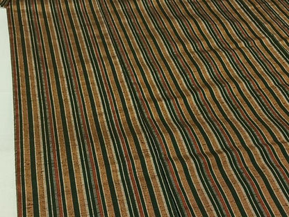 平和屋着物▽上質な紬　単衣　縞　正絹　逸品　AABK3706jh