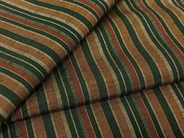 平和屋着物▽上質な紬　単衣　縞　正絹　逸品　AABK3706jh