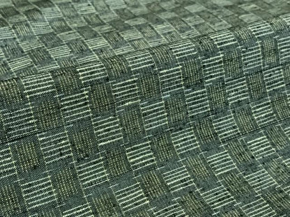 平和屋着物▽上質な紬　単衣　幾何学文様　正絹　逸品　AABK3707jh