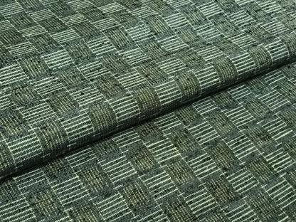 平和屋着物▽上質な紬　単衣　幾何学文様　正絹　逸品　AABK3707jh