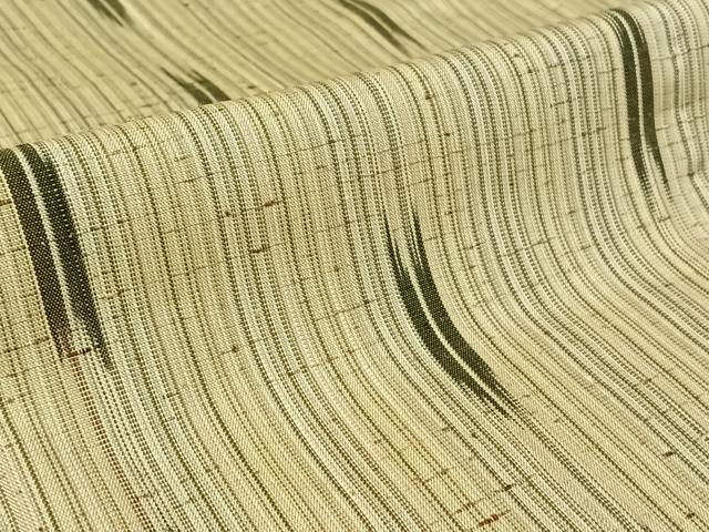 平和屋着物▽ぜんまい紬　単衣　蚊絣　反端付き　正絹　逸品　AABK3709jh