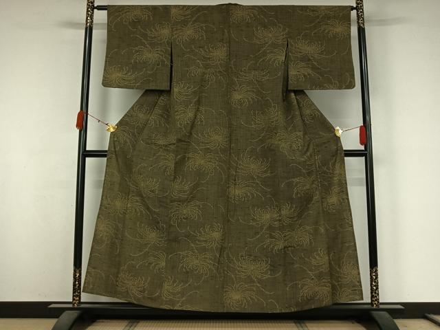 平和屋着物▽小紋　単衣　乱菊　AABK3713jh