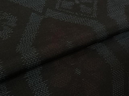 平和屋着物▽本場大島紬　単衣　亀甲花文　正絹　逸品　AABK3719jh