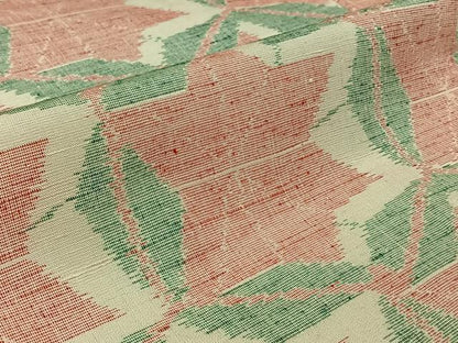 平和屋着物▽上質な紬　単衣　麻の葉文様　正絹　逸品　AABK3721jh