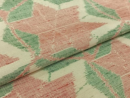 平和屋着物▽上質な紬　単衣　麻の葉文様　正絹　逸品　AABK3721jh