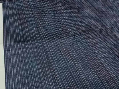 平和屋着物▽上質な紬　単衣　縞　正絹　逸品　AABK3723jh