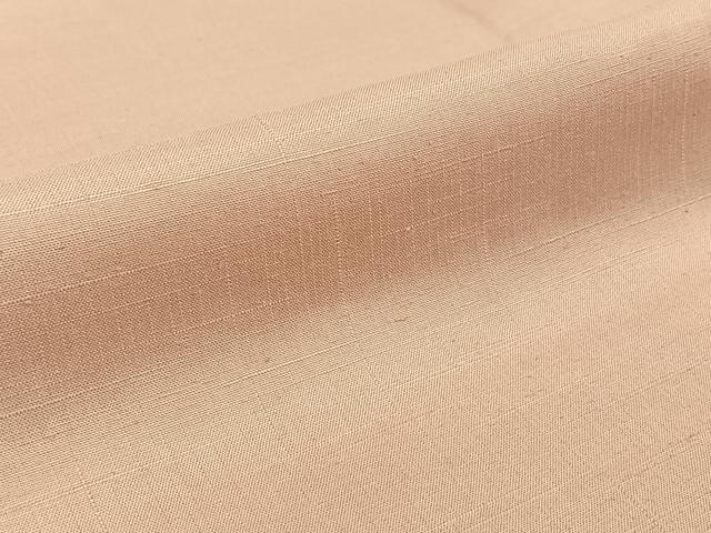 平和屋着物▽上質な紬　単衣　色無地　鴇色　正絹　逸品　AABK3725jh