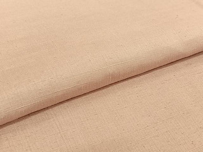 平和屋着物▽上質な紬　単衣　色無地　鴇色　正絹　逸品　AABK3725jh