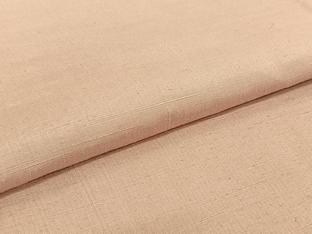 平和屋着物▽上質な紬　単衣　色無地　鴇色　正絹　逸品　AABK3725jh