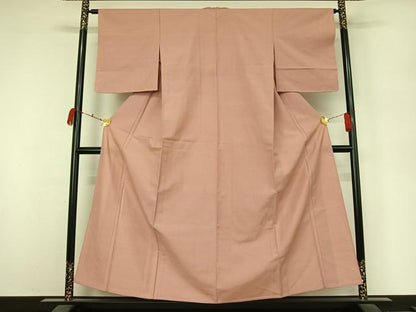 平和屋着物▽上質な紬　単衣　色無地　虹色　正絹　逸品　未使用　AABK3729jh