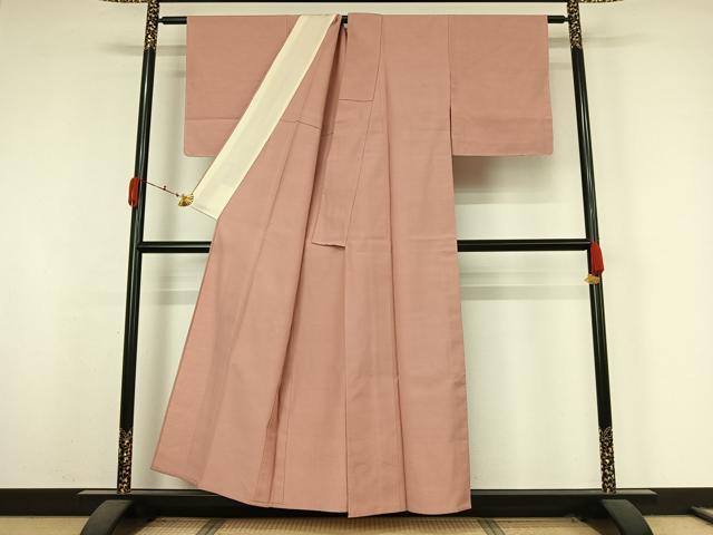 平和屋着物▽上質な紬　単衣　色無地　虹色　正絹　逸品　未使用　AABK3729jh
