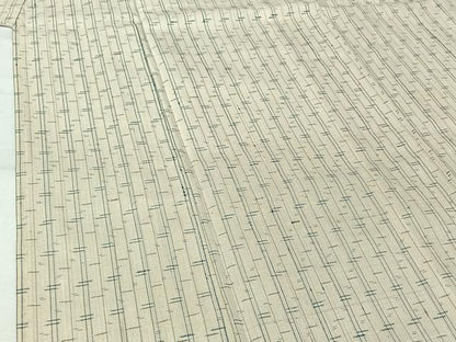 平和屋着物▽上質な紬　単衣　縞　正絹　逸品　AABK3732jh
