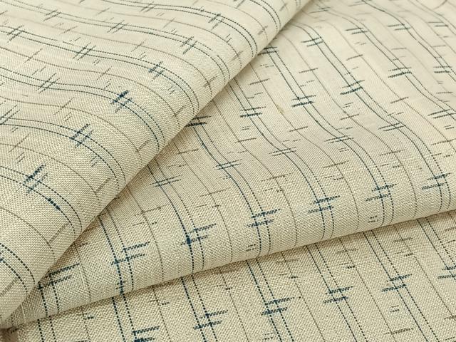 平和屋着物▽上質な紬　単衣　縞　正絹　逸品　AABK3732jh