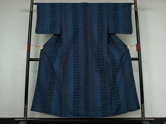 平和屋着物▽小紋　単衣　花間道　洗える着物　AABK3734jh