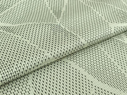 平和屋着物▽上質な紬　単衣　幾何学文様　正絹　逸品　AABK3741jh