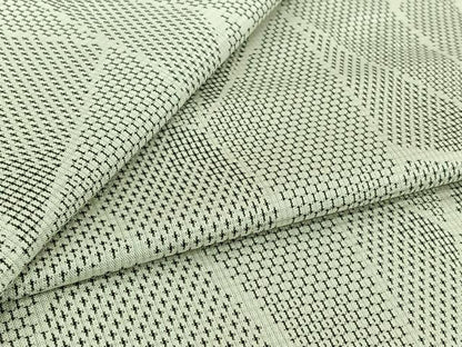 平和屋着物▽上質な紬　単衣　幾何学文様　正絹　逸品　AABK3741jh