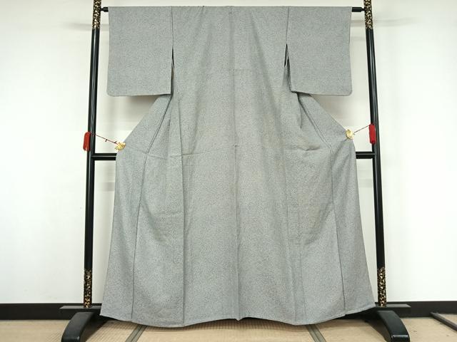 平和屋着物▽上質な小紋　単衣　霞文　正絹　逸品　AABK3742jh