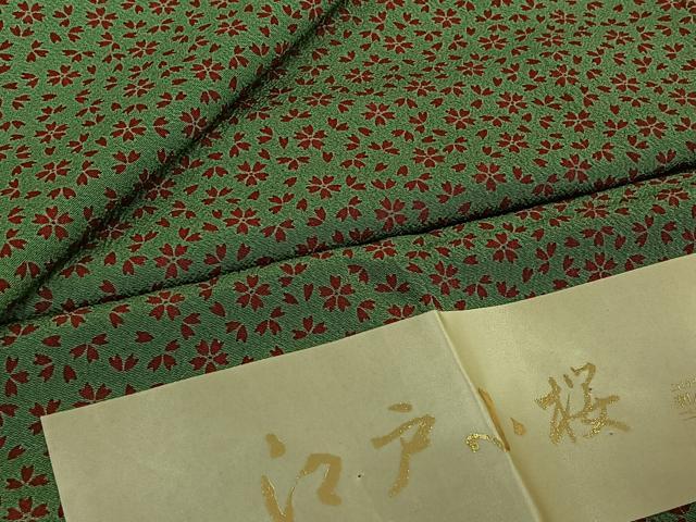平和屋着物▽江戸小紋　単衣　舞花文　両面染め　東レシルック　反端付き　洗える着物　AABK3743jh