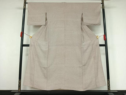 平和屋着物▽上質な小紋　単衣　蜀江文　正絹　逸品　AABK3746jh