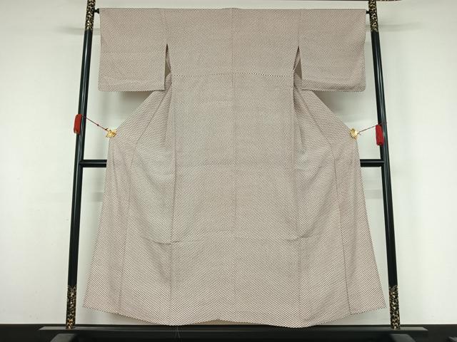 平和屋着物▽上質な小紋　単衣　蜀江文　正絹　逸品　AABK3746jh