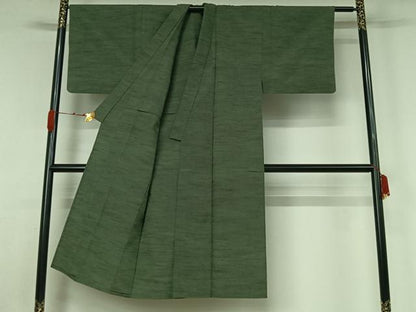 平和屋着物▽男性　紬　単衣　霞文　正絹　逸品　AABK3748jh
