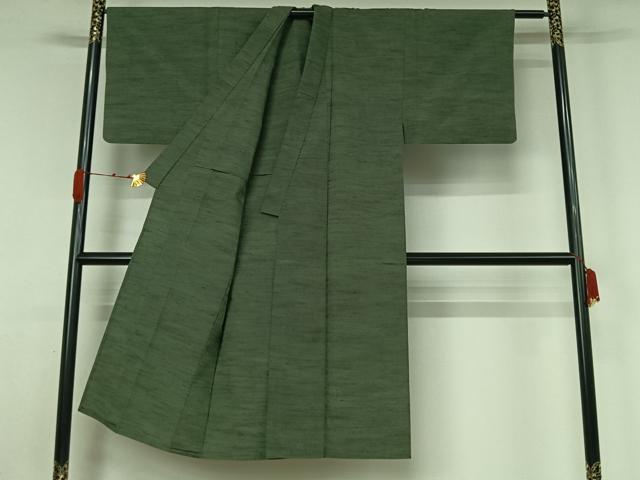平和屋着物▽男性　紬　単衣　霞文　正絹　逸品　AABK3748jh