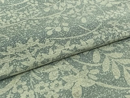 平和屋着物▽上質な紬　単衣　草花文　正絹　逸品　AABK3749jh