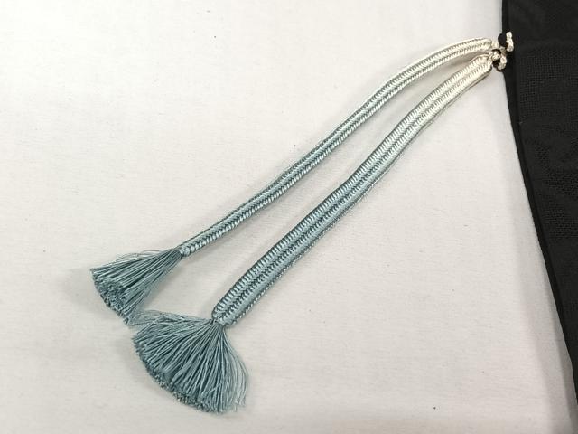 平和屋着物▽羽織　スリーシーズン　春夏秋　塵除け　花唐草文　黒地　正絹　逸品　AABK3751jh