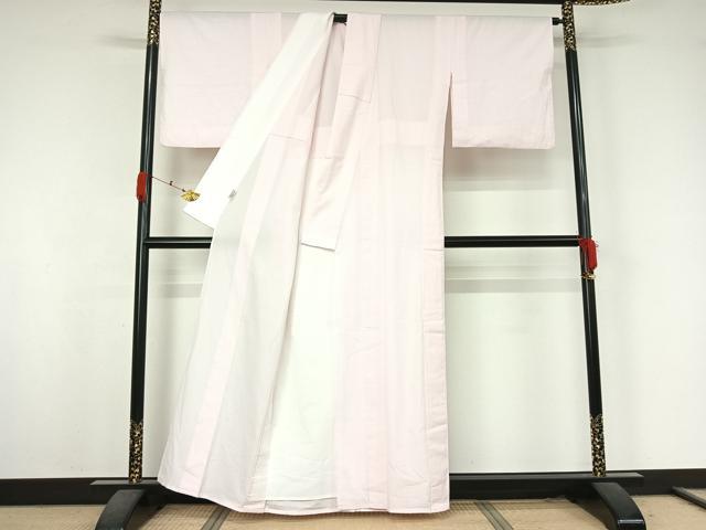 平和屋着物▽小紋　単衣　縞　綿　AABK3758jh