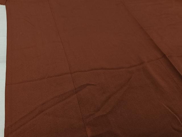 平和屋着物▽上質な色無地　単衣　葡萄茶色　正絹　逸品　AABK3765jh