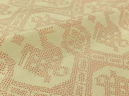 平和屋着物▽上質な紬　単衣　有栖川文様　正絹　逸品　AABK3770jh