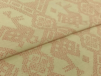 平和屋着物▽上質な紬　単衣　有栖川文様　正絹　逸品　AABK3770jh