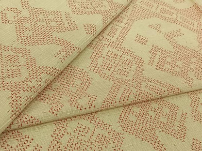 平和屋着物▽上質な紬　単衣　有栖川文様　正絹　逸品　AABK3770jh