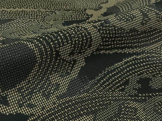 平和屋着物▽小紋　単衣　立波文　AABK3772jh