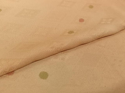 平和屋着物▽上質な小紋　単衣　花菱文　正絹　逸品　AABK3774jh