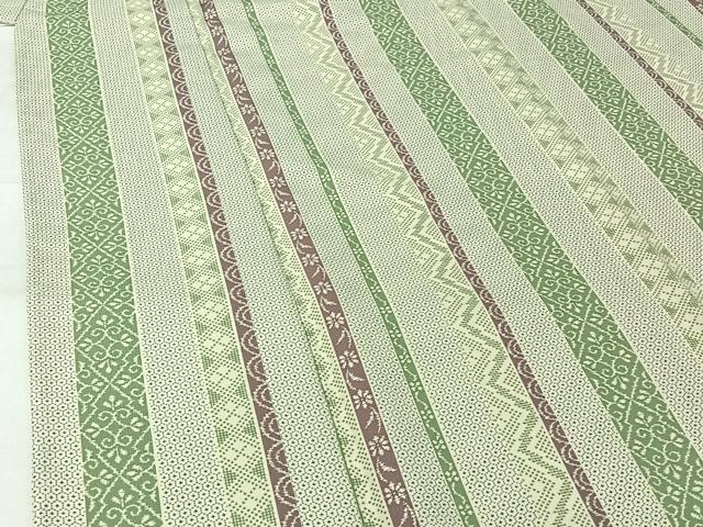 平和屋着物▽小紋　単衣　花間道　洗える着物　AABK3781jh