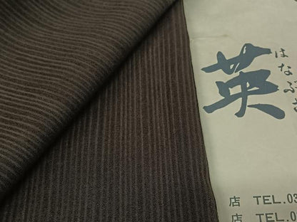 平和屋着物▽洗える最高級着物 ＜英＞はなぶさ謹製 道中着 スリーシーズン 春夏秋 塵除け 縞 たとう紙付き ロング丈 洗える着物 AABK3782jh