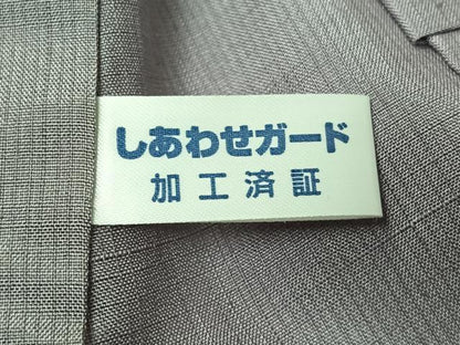 平和屋着物▽男性　紬　単衣　色無地　藤色　正絹　逸品　未使用　AABK3784jh