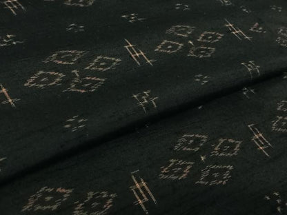 平和屋着物▽上質な紬　単衣　琉球絣　正絹　逸品　AABK3787jh