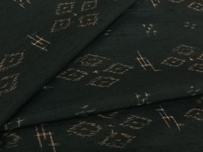 平和屋着物▽上質な紬　単衣　琉球絣　正絹　逸品　AABK3787jh