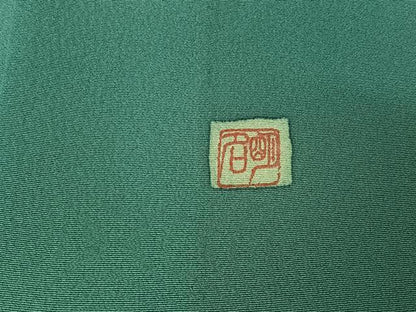 平和屋着物▽訪問着　単衣　作家物　手描き　草花文　暈し染め　正絹　逸品　AABK3791jh